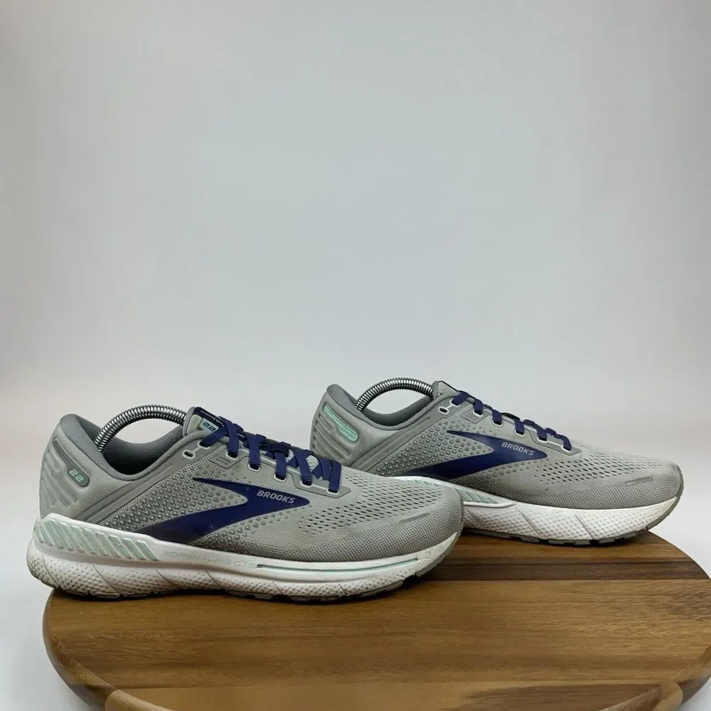 Womens Brooks Adrenaline‎ GTS 22 Gray Athletic Running Sneakers Shoes Size 11 B